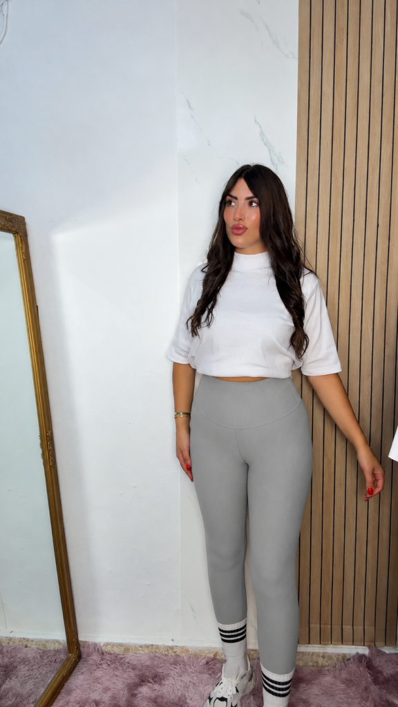 Leggins guante Barbie gris