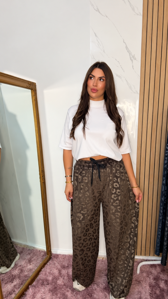 Pantalón confort terciopelo print