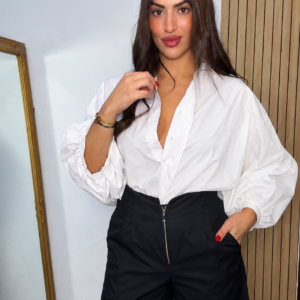 Camisa oversize abullonada blanca