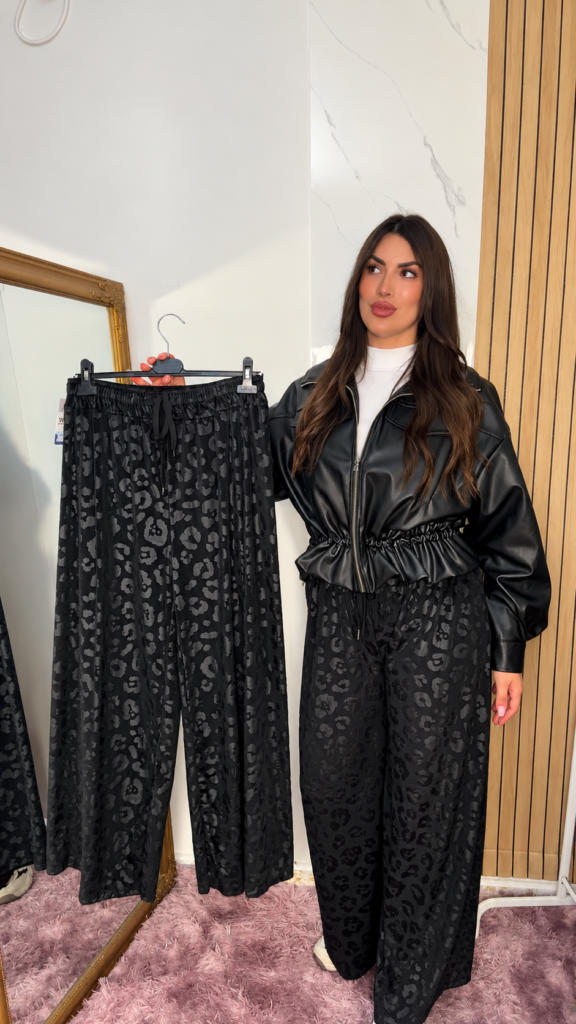 Pantalón confort terciopelo print