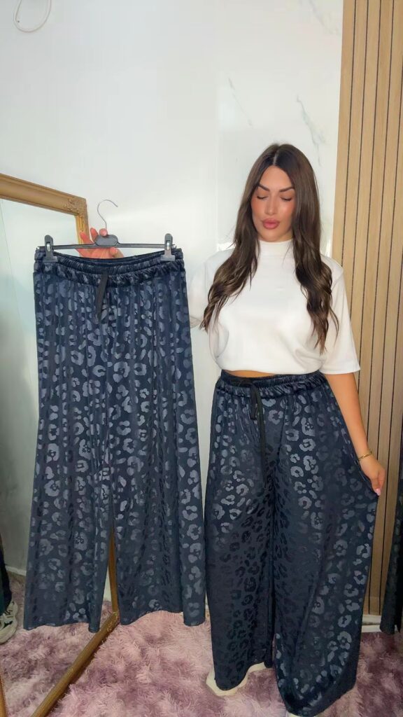 Pantalón confort terciopelo print